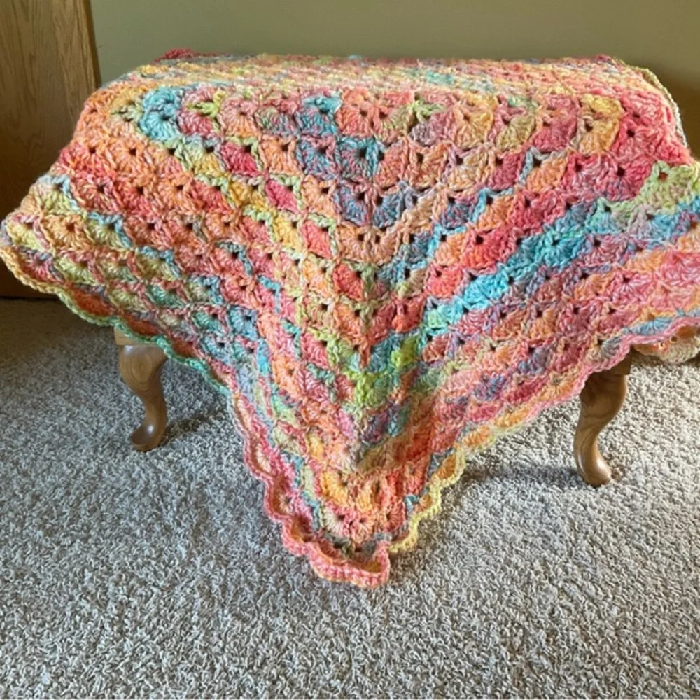 Hand Crafted Crochet New Throw Blanket
